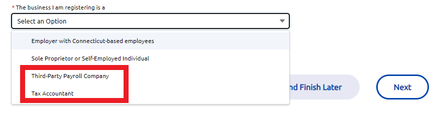 Screenshot of the Enter your contact information step of the registration form